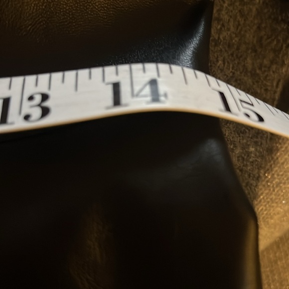 NWT! Women’s Faux Black Leather Dress. Short Sleeve. Size Large. One Clothing - Picture 8 of 11